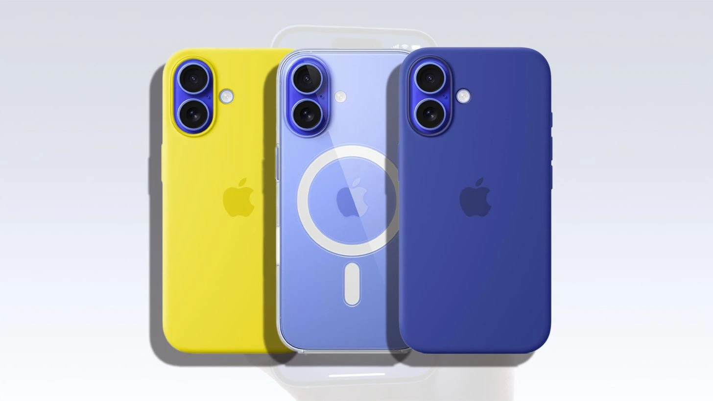 Yellow, clear case, blue mobile case for iphone 16 